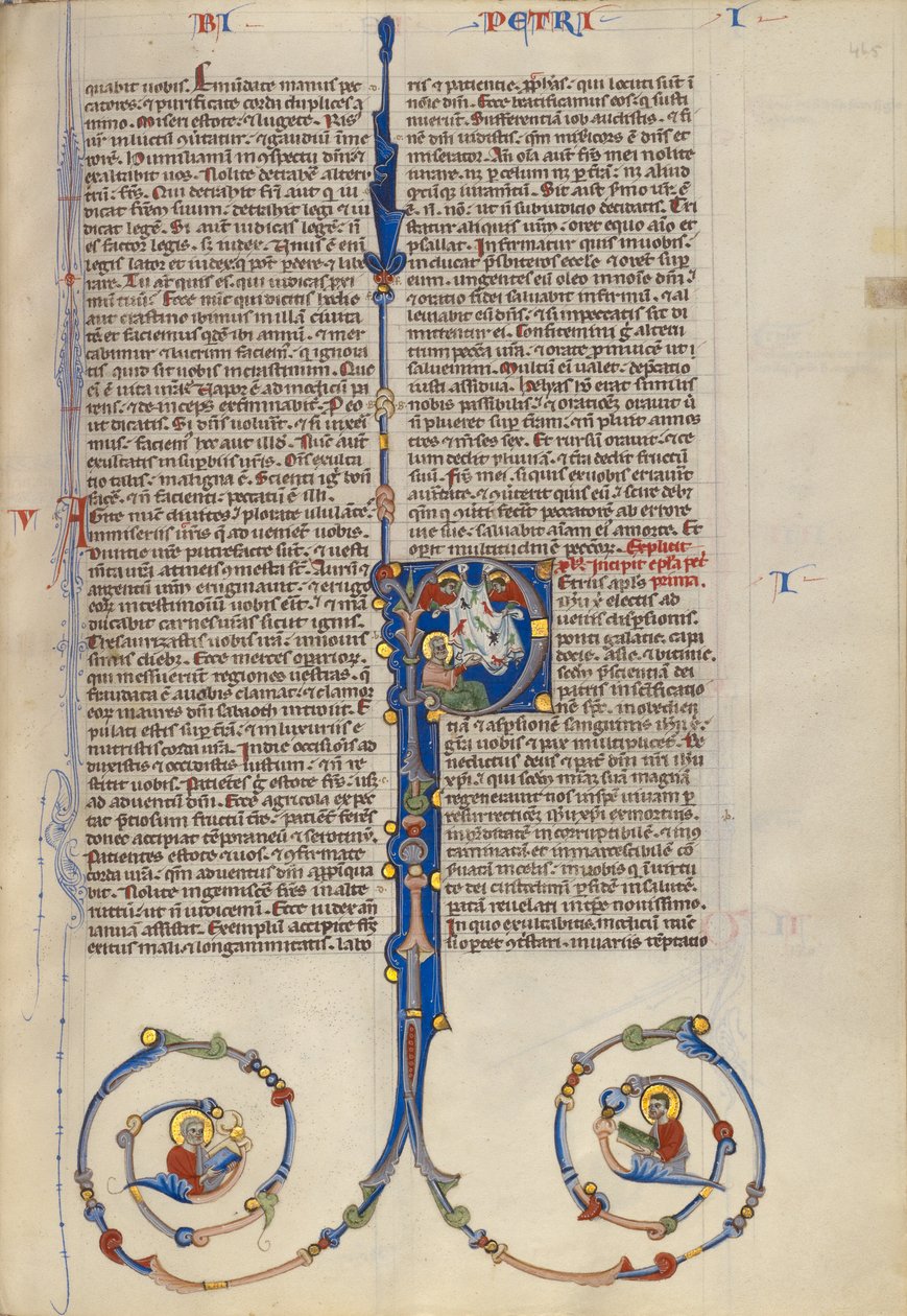 Initial P : La vision de Saint Pierre sur les bêtes pures et impures - Unknown artist