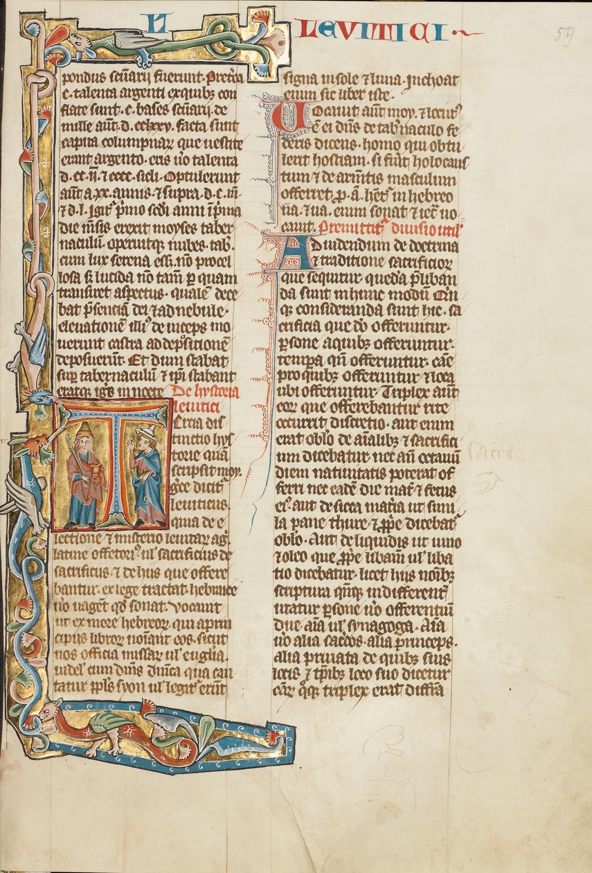 Initial T : Aaron et un Israélite - Unknown artist