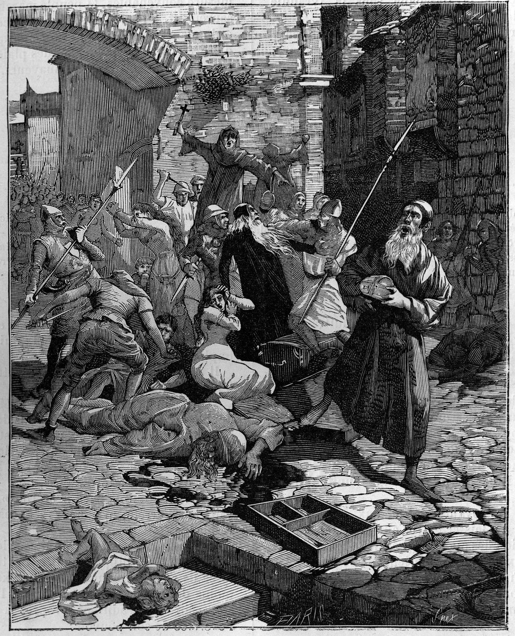 Juifs dépouillés de leurs biens et chassés de France au XIIIe siècle. - Unknown artist