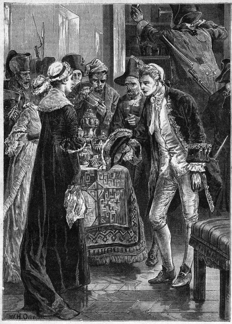 John Paul Jones rend visite à Lady Selkirk après que ses hommes ont pris ses objets de valeur - Unknown artist