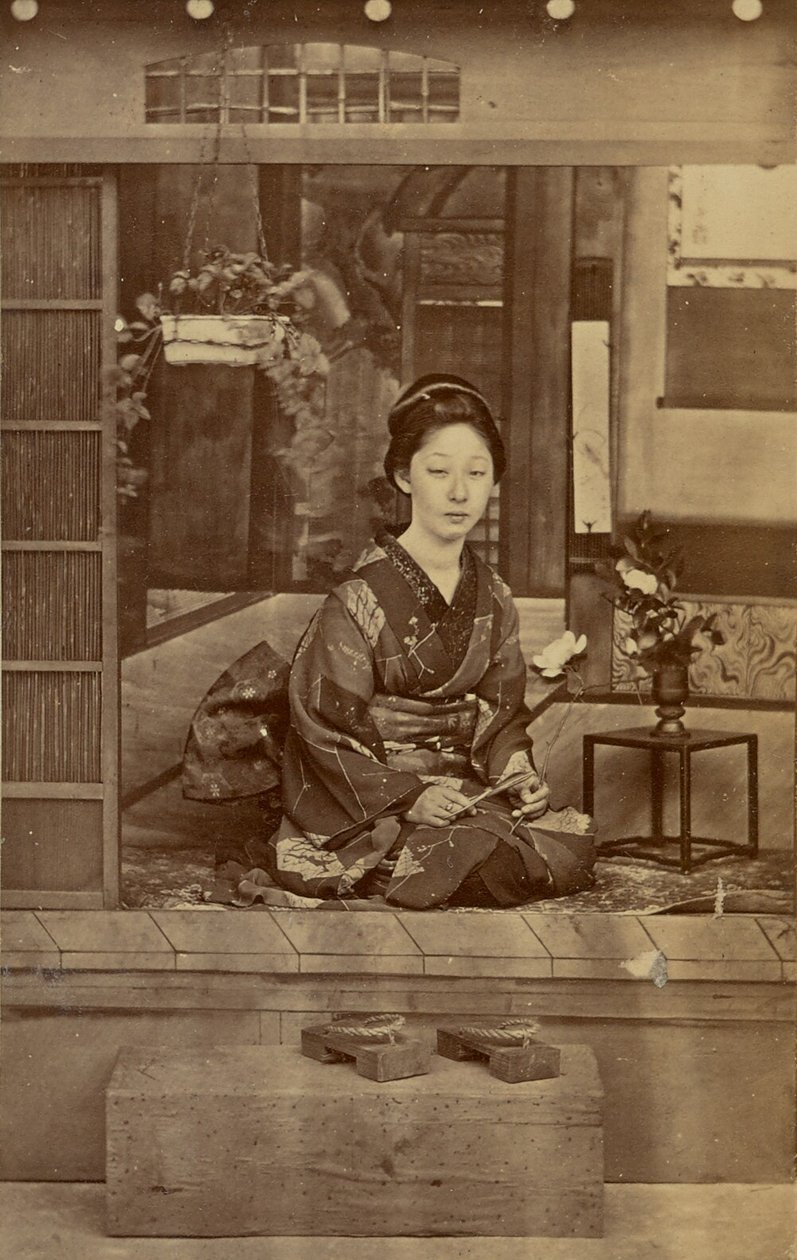 [Femme japonaise agenouillée] - Unknown artist