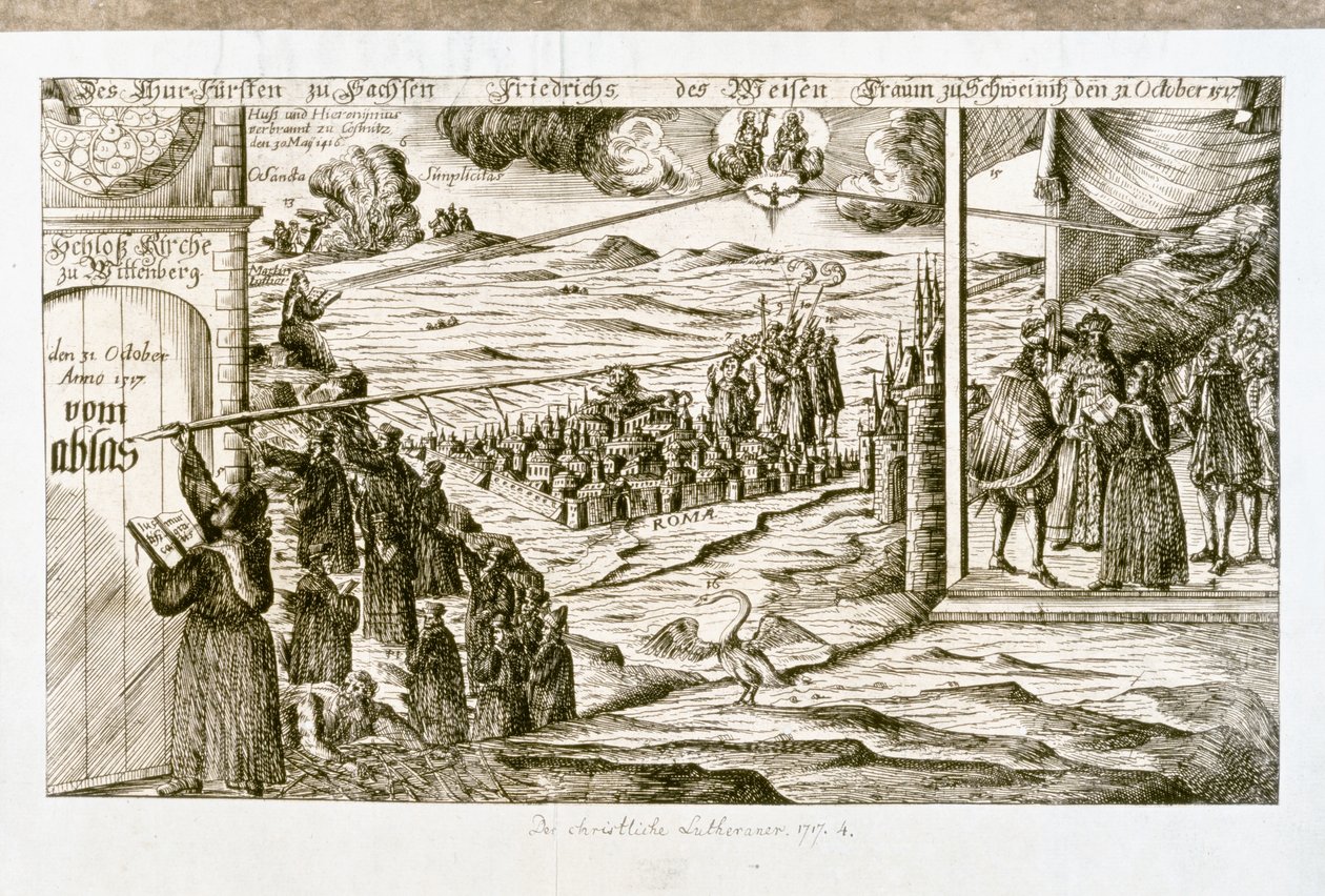 LUTHER Martin: Impression allégorique du rêve de Frédéric le Sage, prince de Saxe - Unknown artist