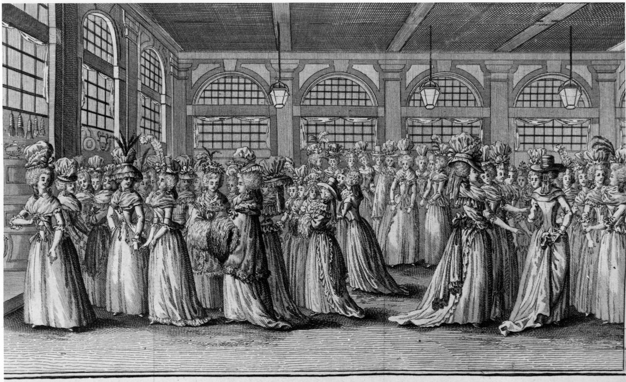 La colonnade - dans « Les filles du Palais royal », frontispice, vol. III, éd. Londres - Unknown artist