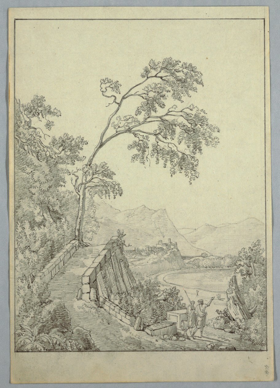 Paysage avec figures classiques - Unknown artist