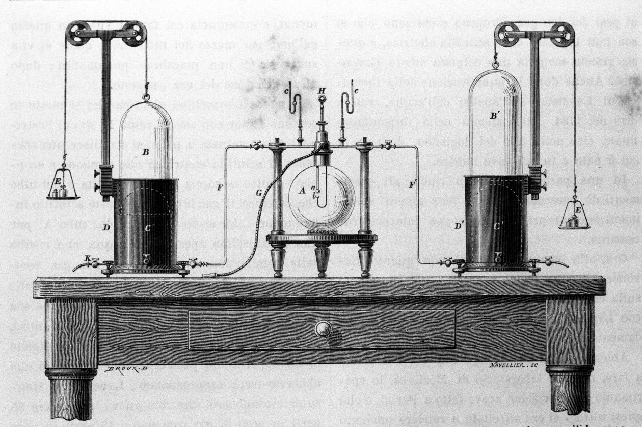 Appareil de Lavoisier et Laplace pour la formation de l