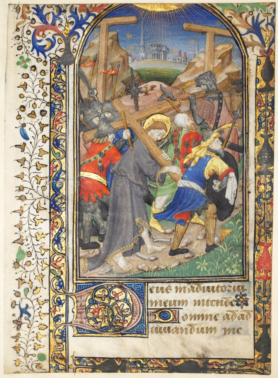 Feuille excisée des Heures de Tarleton : Christ portant la croix (Tierce, Office de la Vierge) - Unknown artist