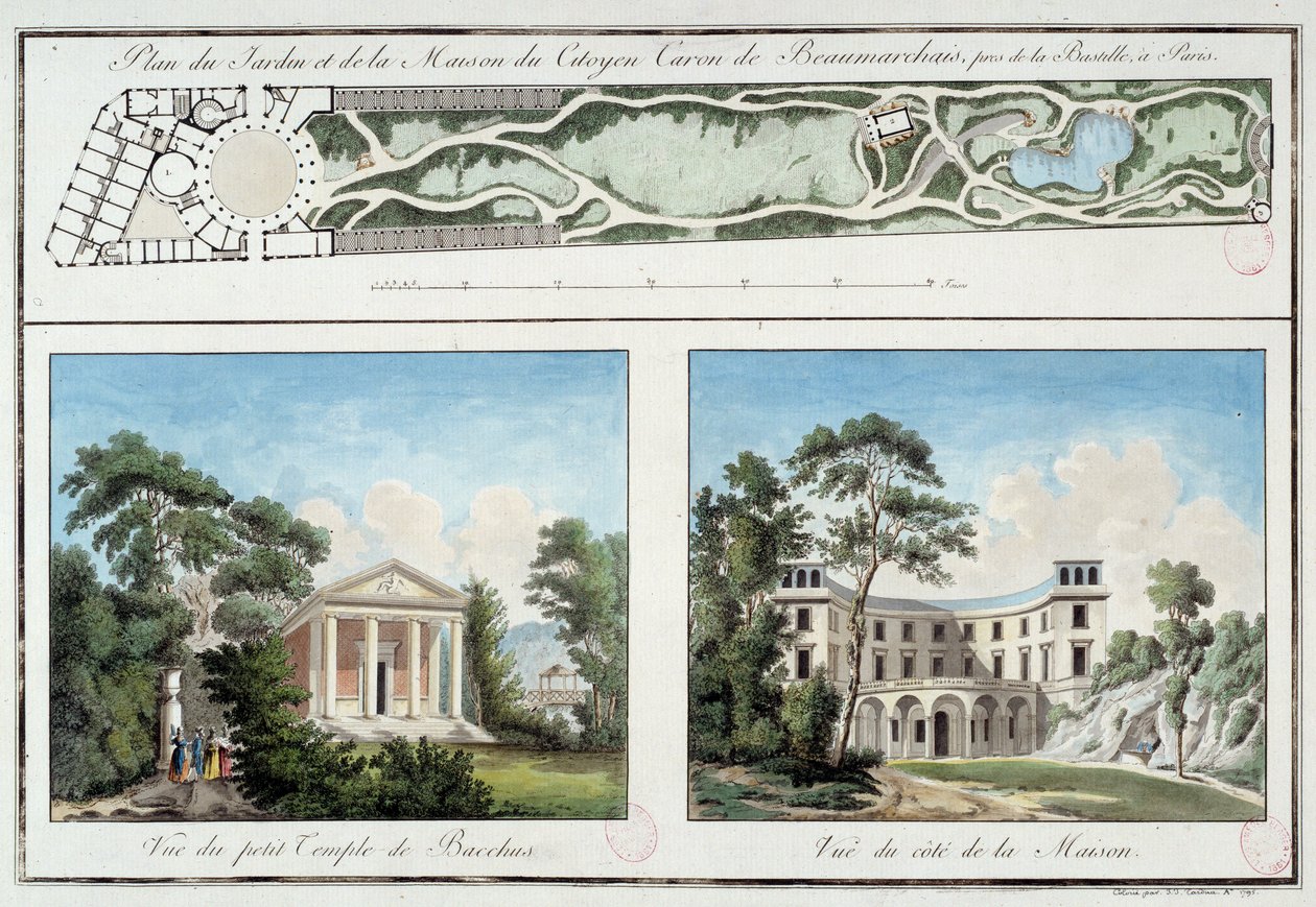 Carte du jardin et de la maison de l