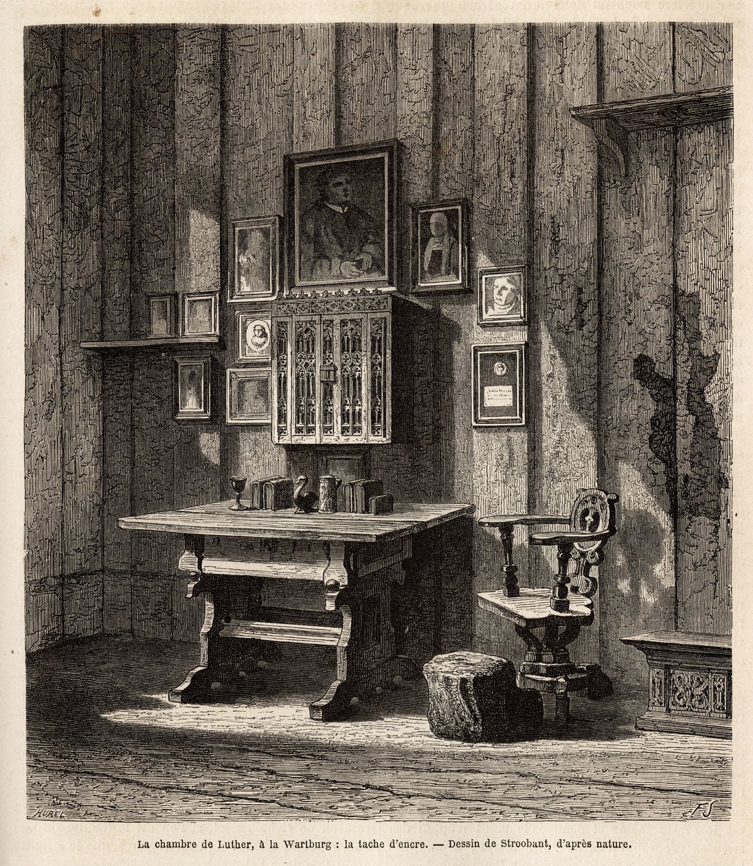 La chambre de Martin Luther (1483-1546) à Wartburg où il s
