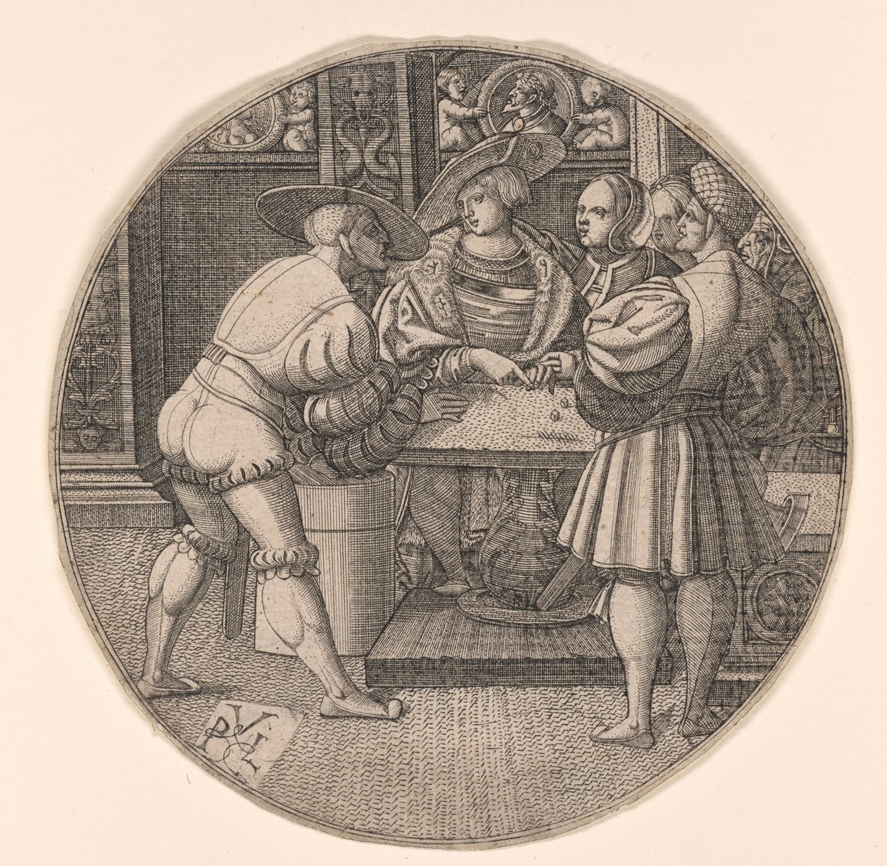 Hommes jouant aux dés - Unknown artist