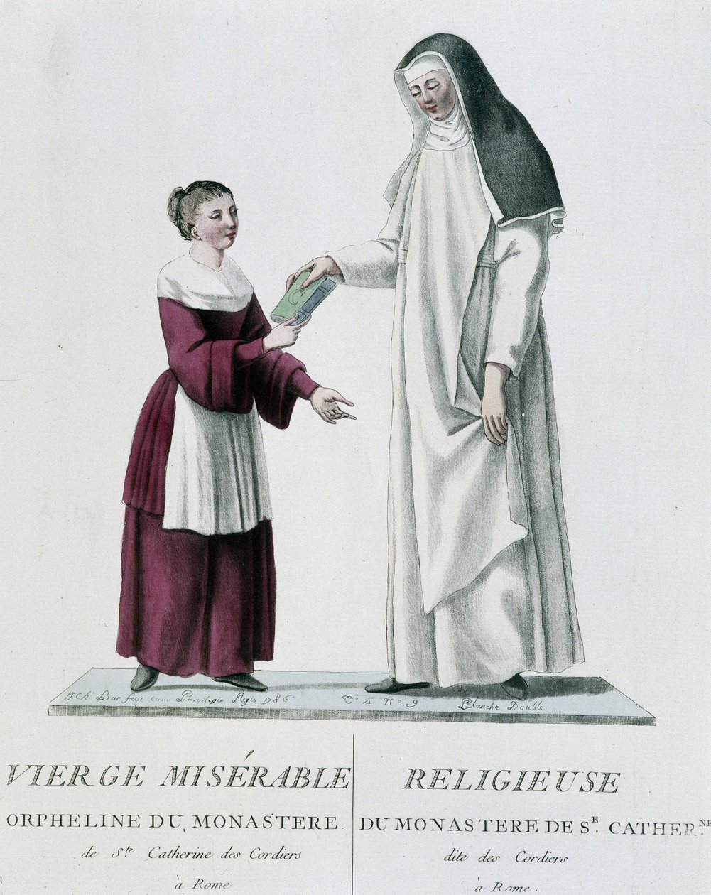 Orpheline et vierge religieuse misérable du monastère de Sainte-Catherine des Cordiers à Rome - Unknown artist