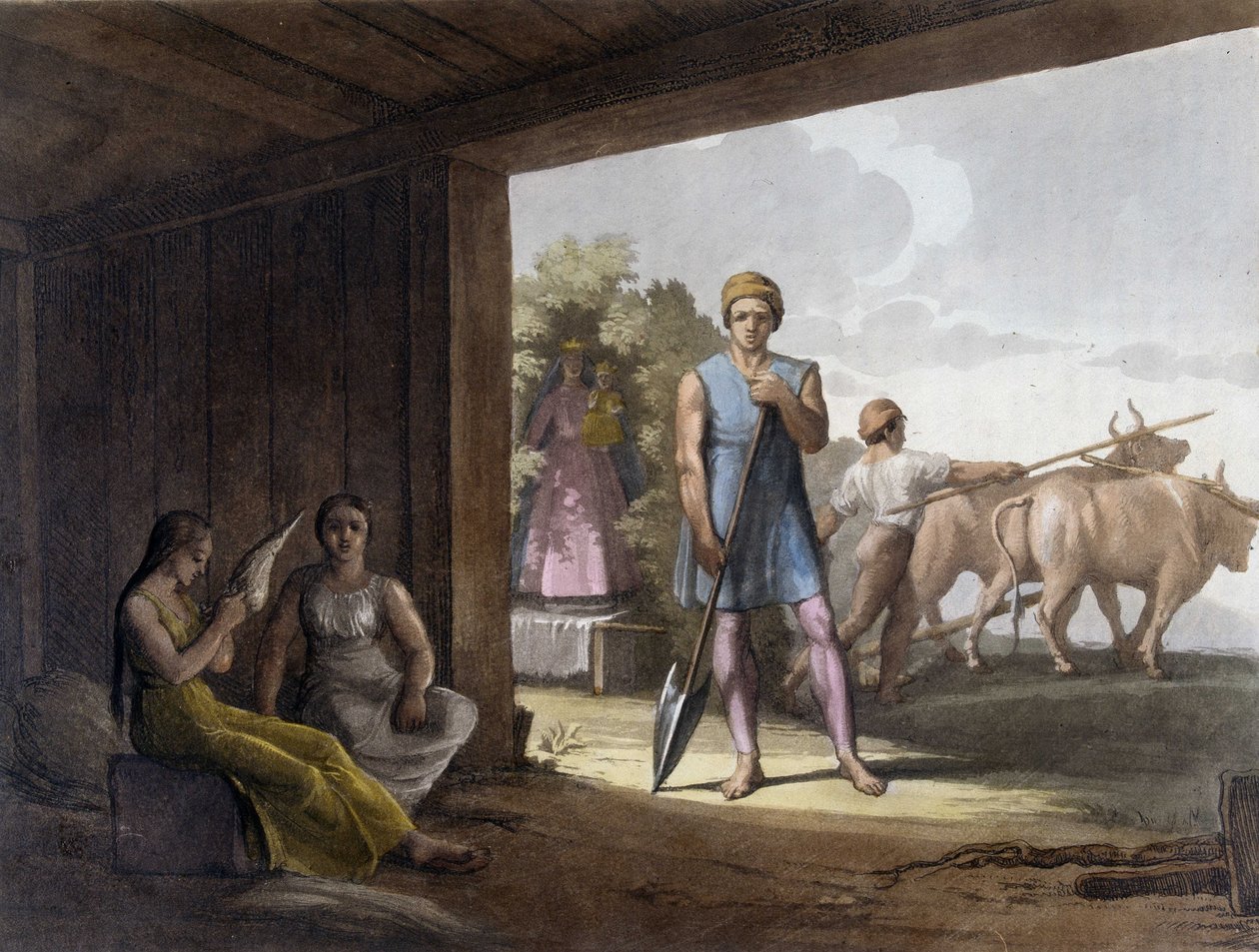 Colonisation paternaliste par les Jésuites utilisant le savoir-faire des Indiens Tupi Guaranis au Paraguay - Unknown artist