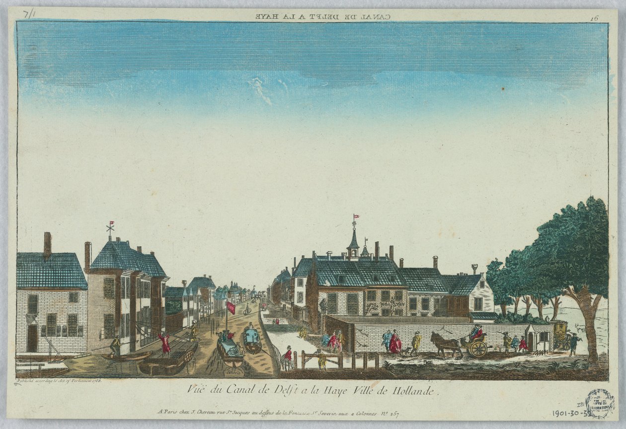Peep-show, Vue du Canal de Delft à La Haye Ville de Hollande, 16 - Unknown artist