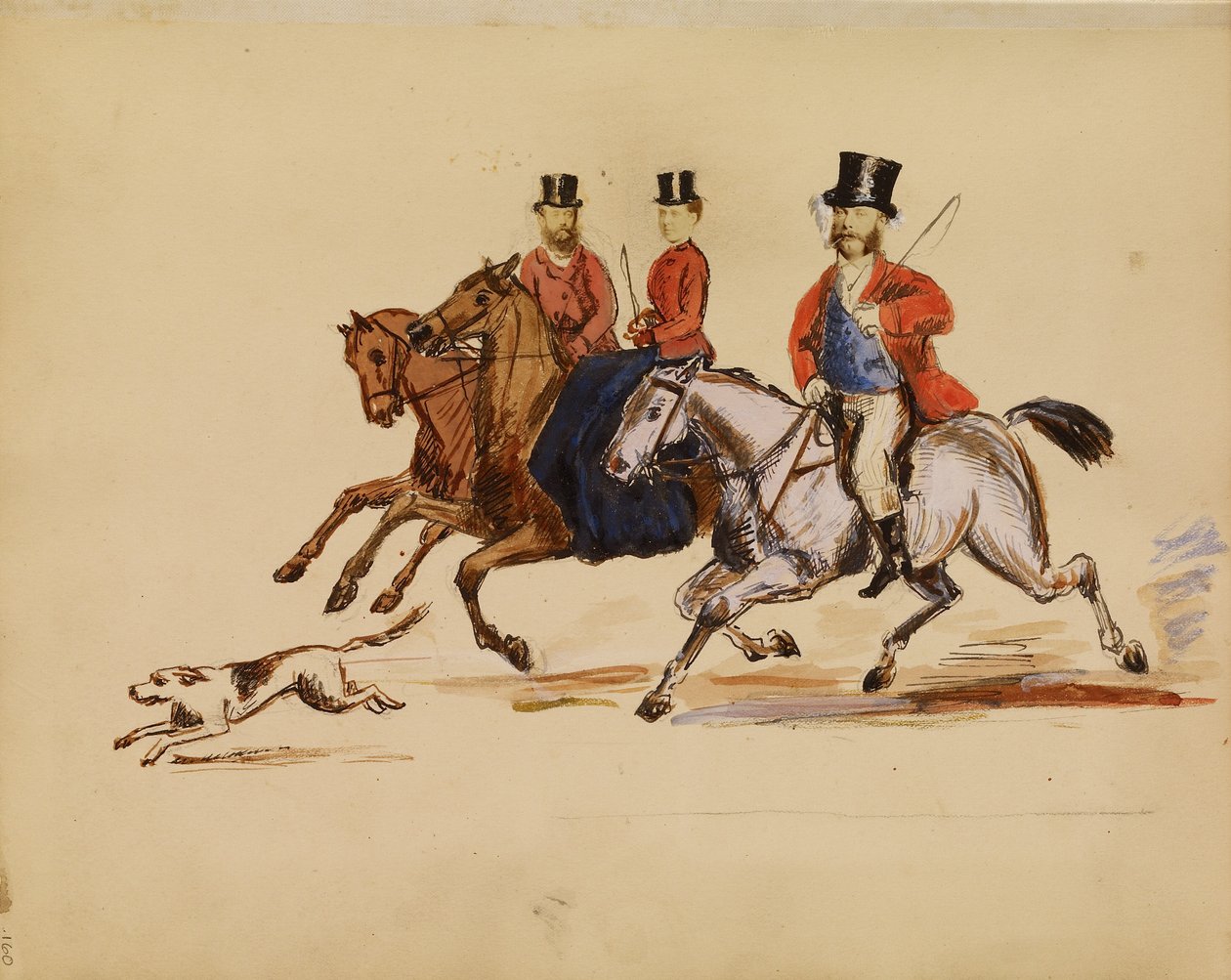 [Collage de photos de la scène de chasse avec Lord et Lady Yarborough]. - Unknown artist