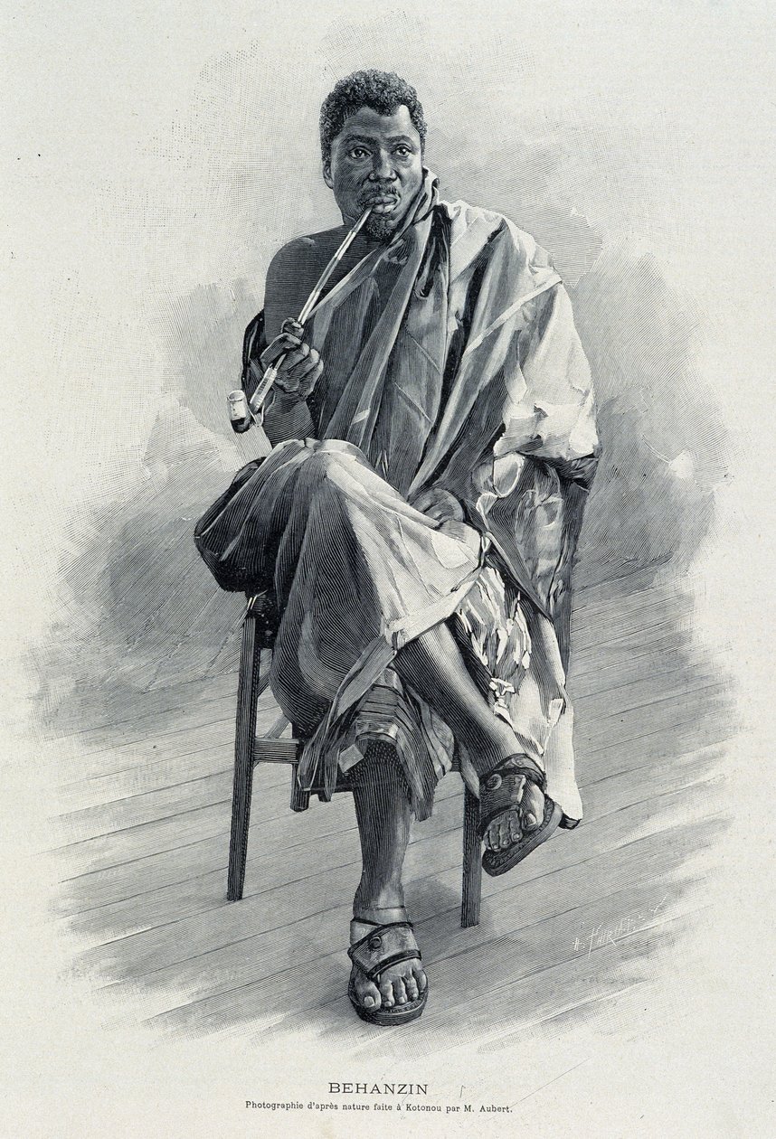 Portrait de Béhanzin (1844-1900), roi du Dahomey (actuel Bénin) - Unknown artist