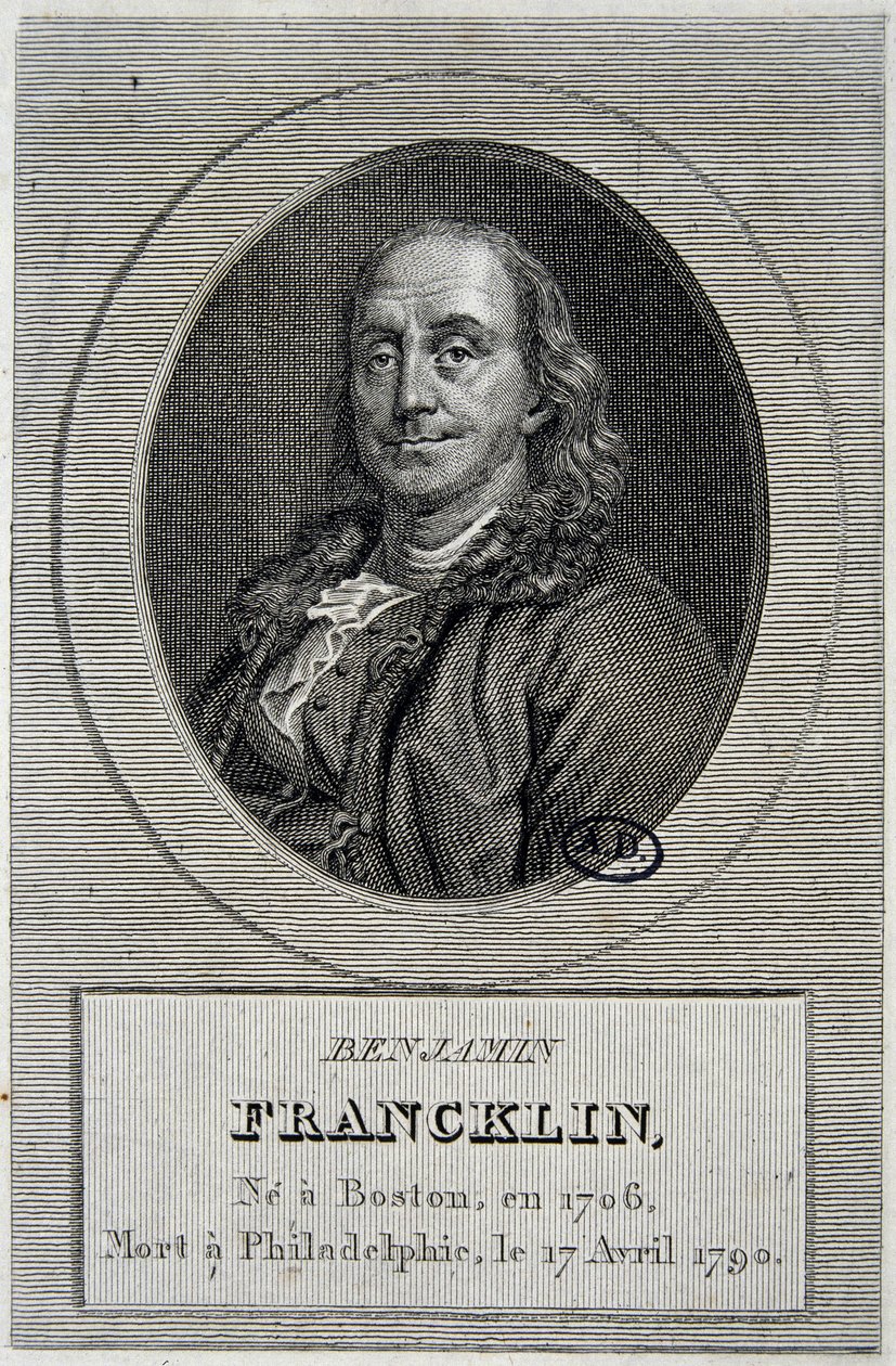 Portrait de Benjamin Franklin, homme politique et physicien américain (1706-1790) - Unknown artist