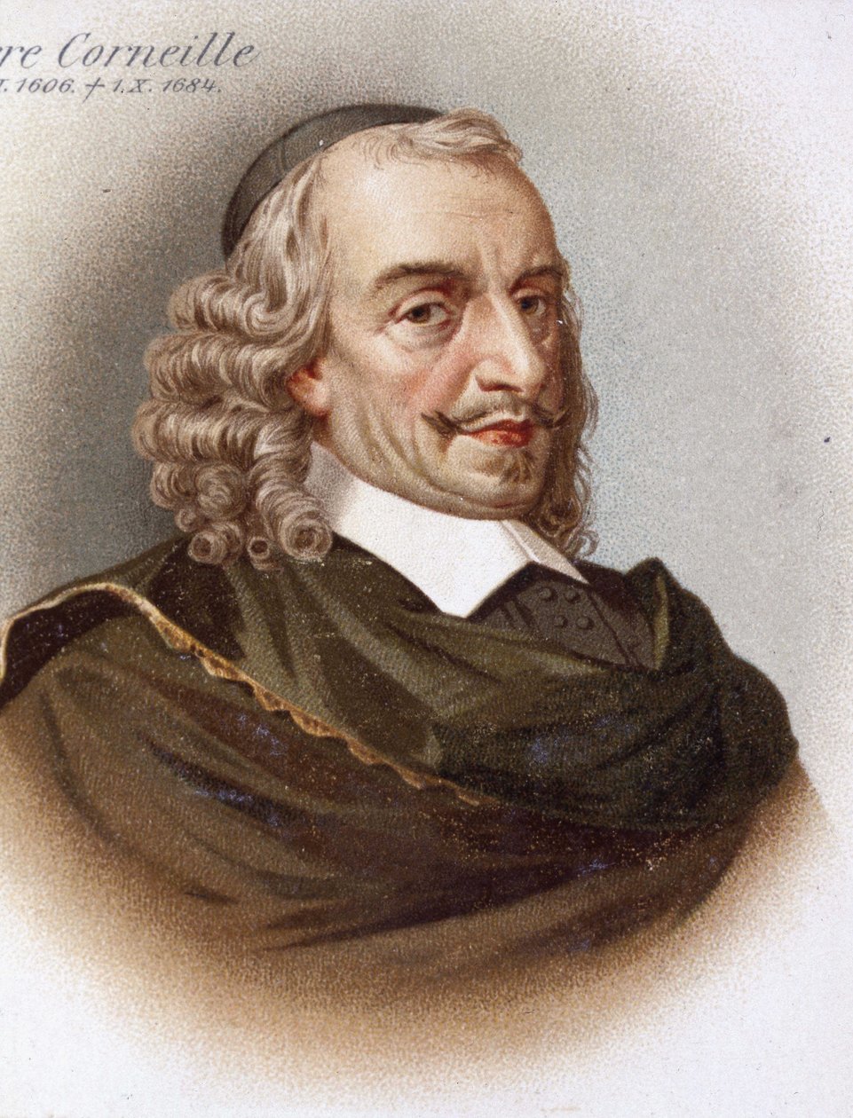 Portrait de Corneille (1606 - 1684). Chromolithographie du XIXe siècle. - Unknown artist