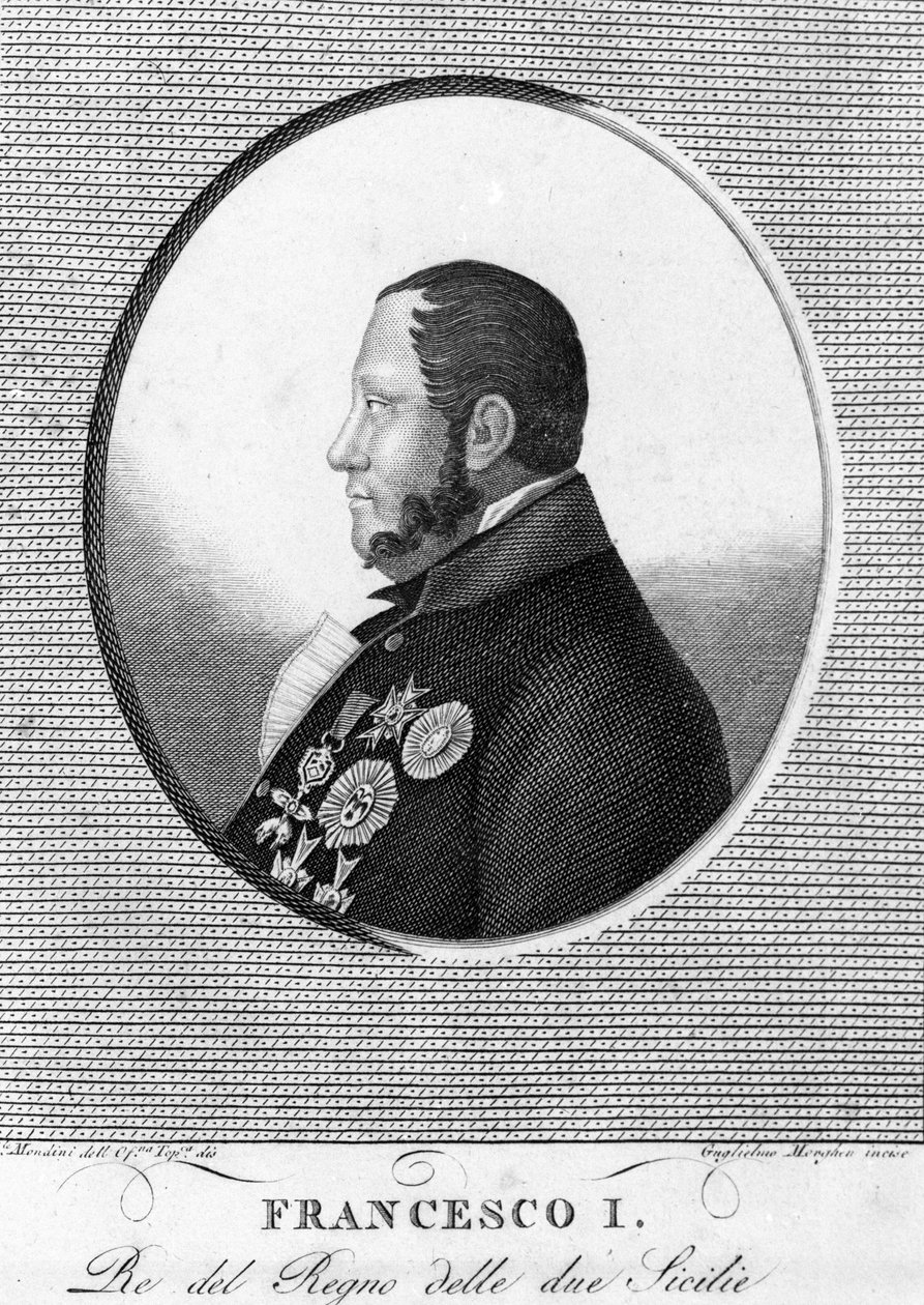 Portrait de François Ier (1777-1830), roi des Deux-Siciles. - Unknown artist