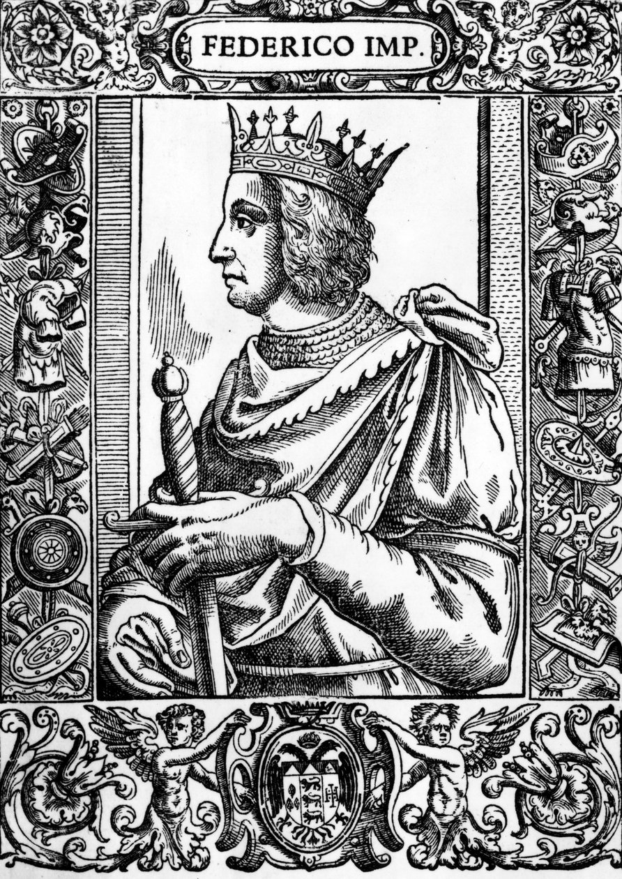 Portrait de Frédéric II (1194-1250), empereur allemand. - Unknown artist