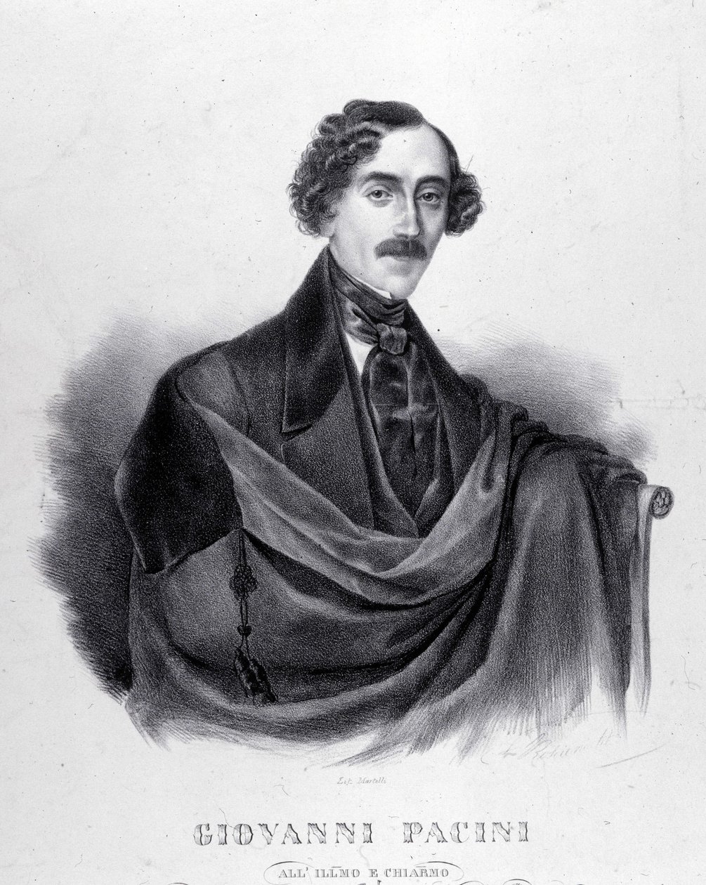 Portrait de Giovanni Pacini, compositeur italien (1796-1867). - Unknown artist