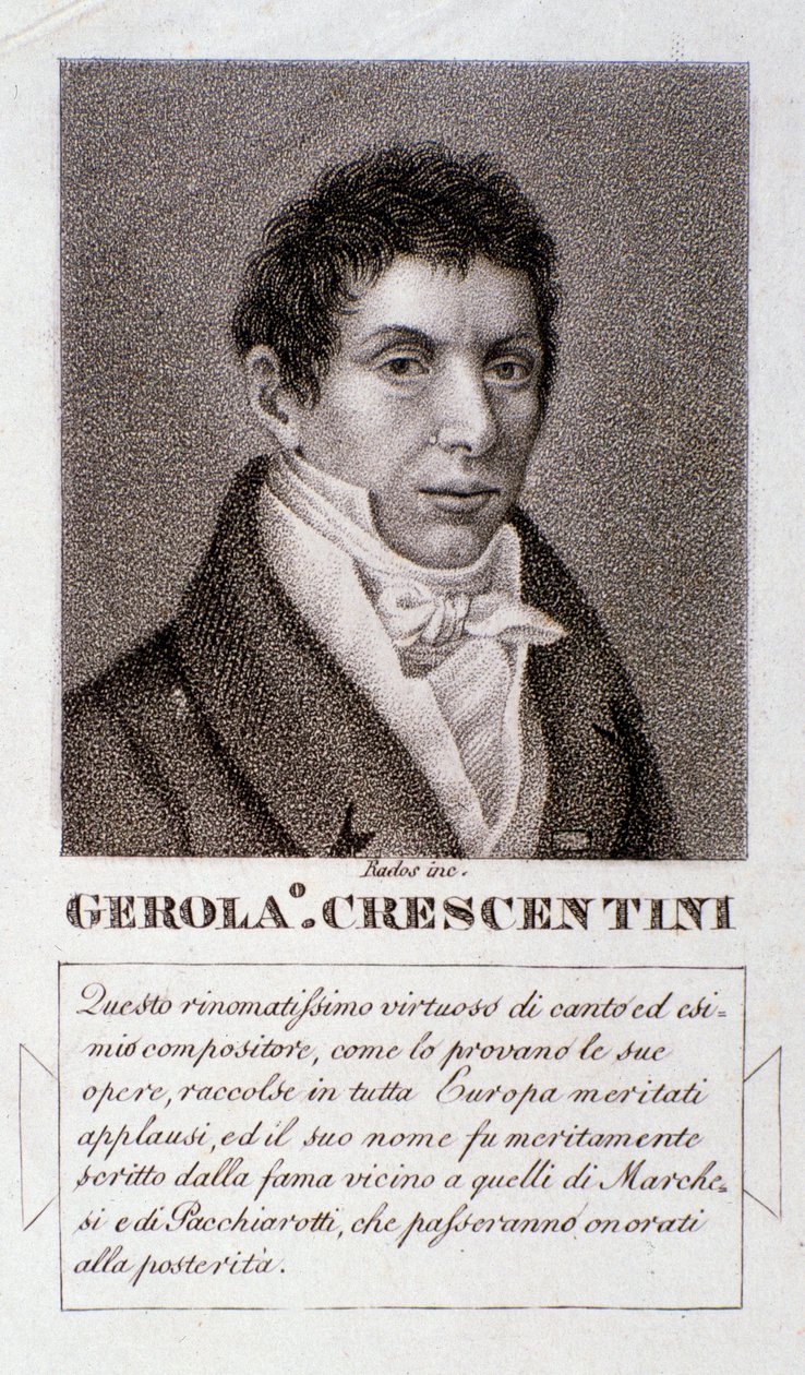Portrait de Girolamo Crescentini (gravure) - Unknown artist