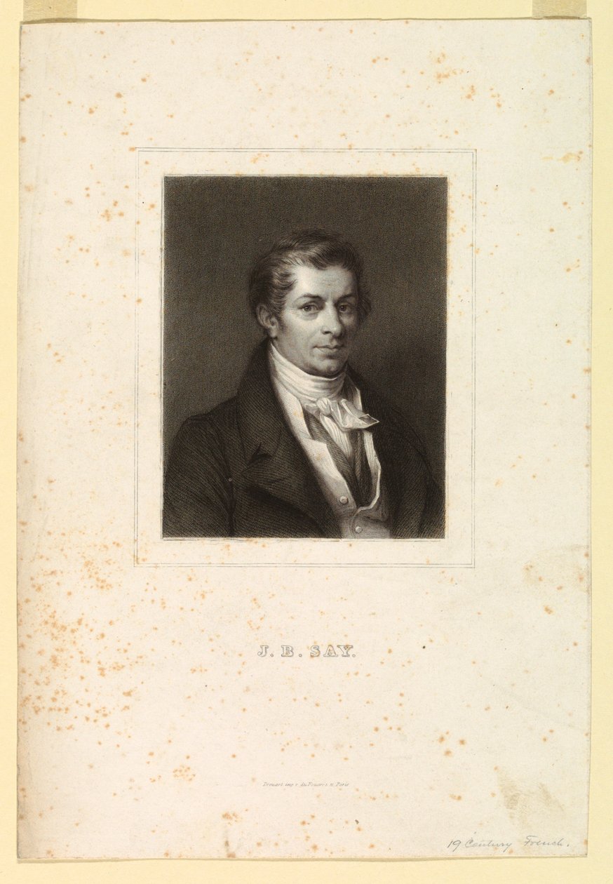 Portrait de J.B. Say - Unknown artist