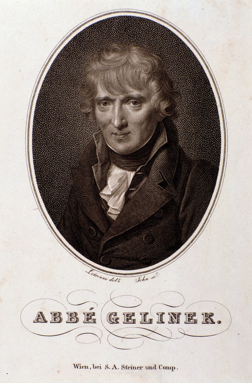 Portrait de Josef Gelinek (Joseph) (1758-1825), pianiste, compositeur et théologien autrichien (gravure) - Unknown artist