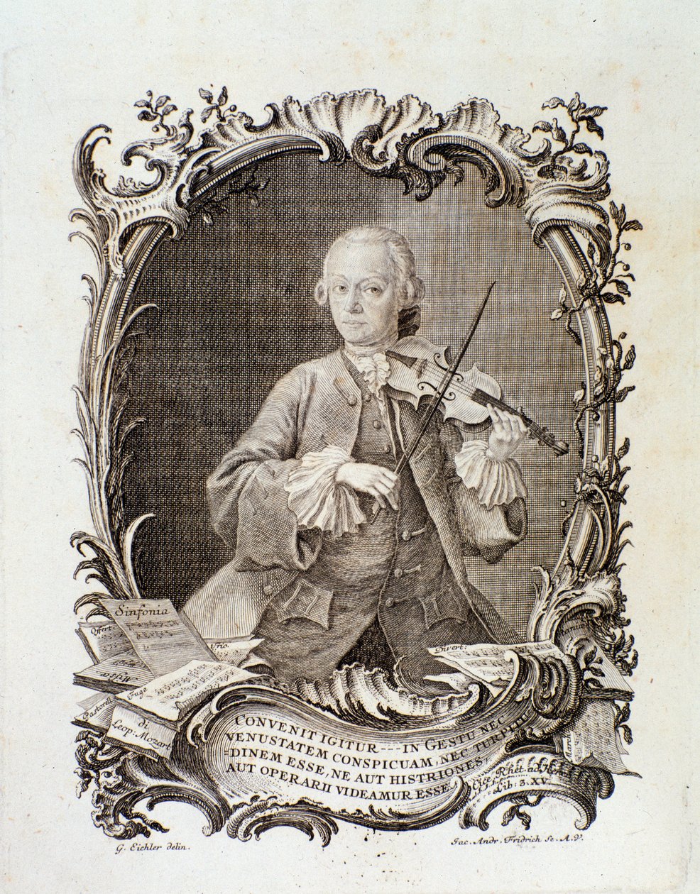 Portrait de Leopold Mozart (gravure) - Unknown artist