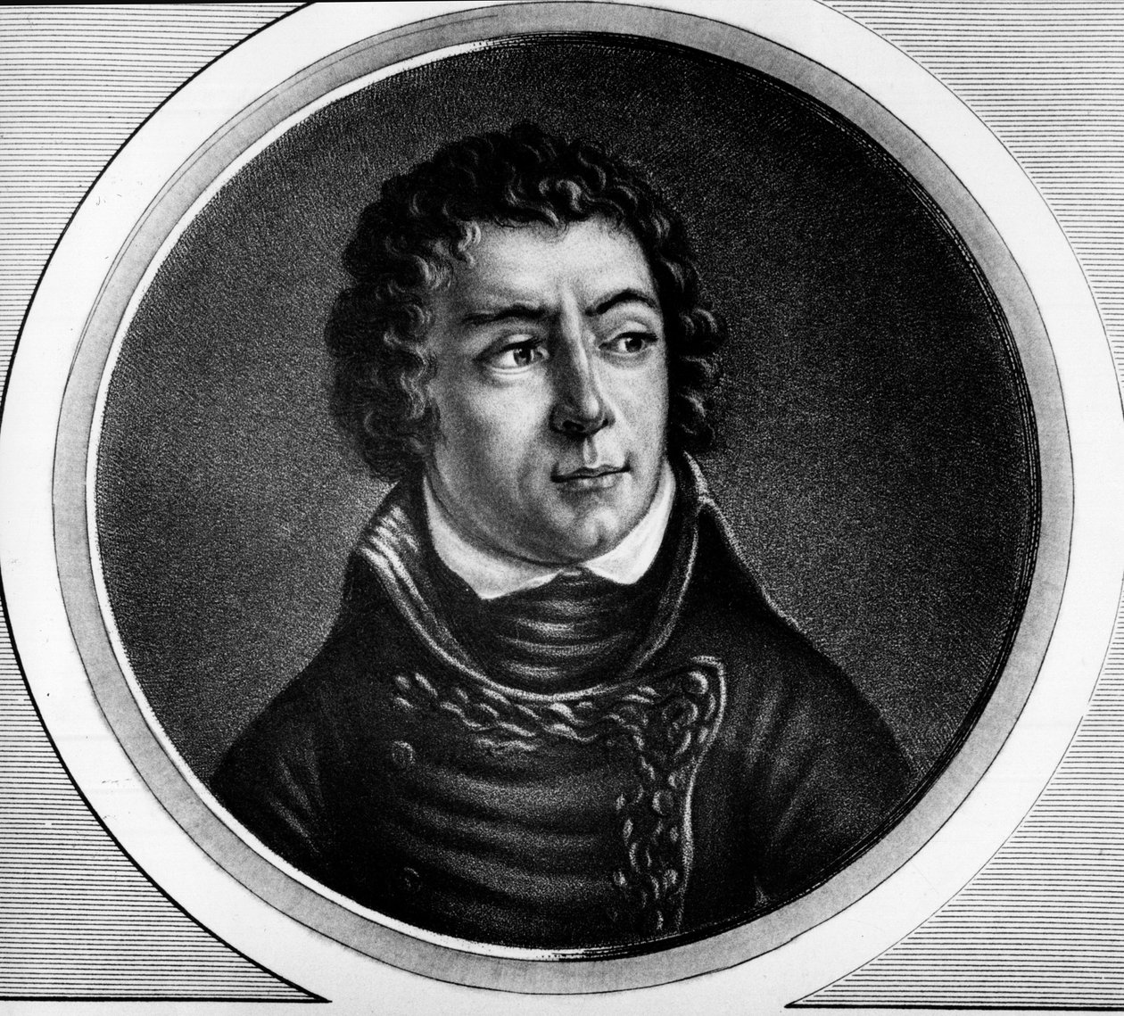 Portrait de Louis Alexandre Berthier (1753-1815), Prince de Neuchâtel, Maréchal de France - Gravure dans Collection complète des tableaux historiques de la révolution française, en trois volumes - Unknown artist