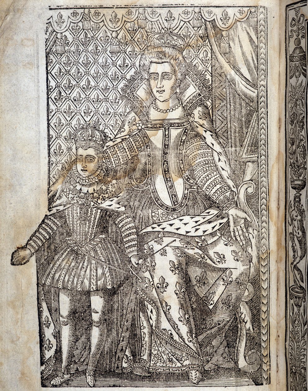 Portrait de Louis XIII enfant et Marie de Médicis - Unknown artist