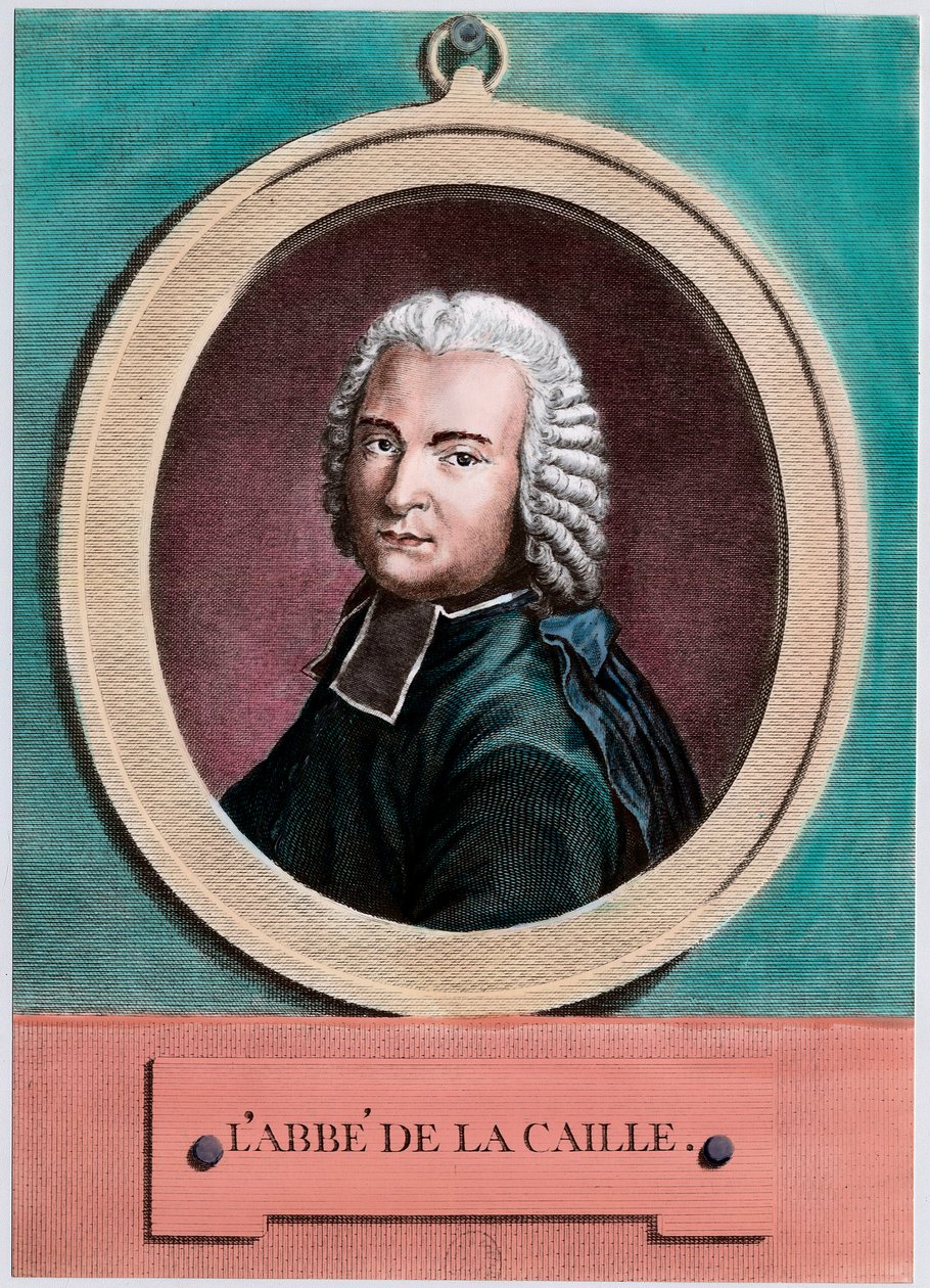 Portrait de Nicolas Louis de Lacaille (1713-1762), astronome français. Gravure du 18e siècle - Unknown artist