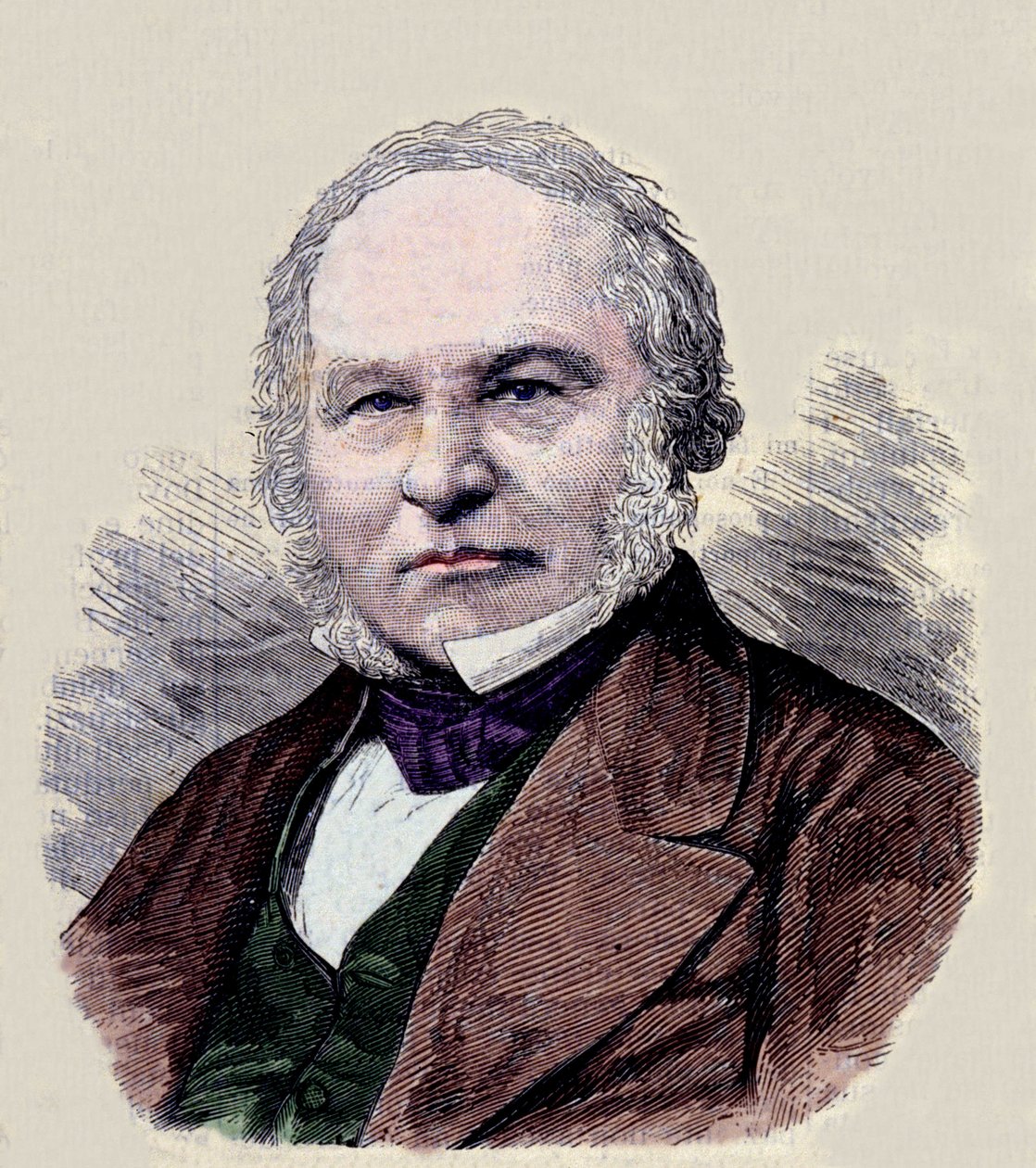 Portrait de Sir Rowland Hill (1795-1879) inventeur du timbre postal - Unknown artist