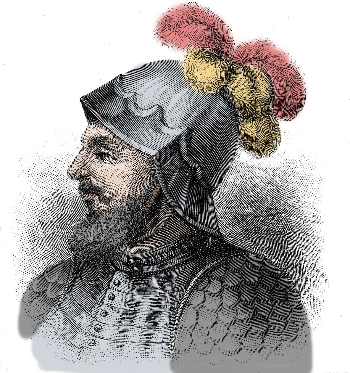 Portrait de Vasco Nunez de Balboa, conquistador espagnol (1475-1517) - Gravure 19ème siècle - Unknown artist