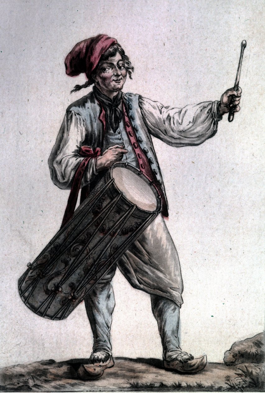Portrait du ténor français Antoine Trial (1736 - 1795) dans le rôle de Père la Joie dans « Les Moissonneurs » d