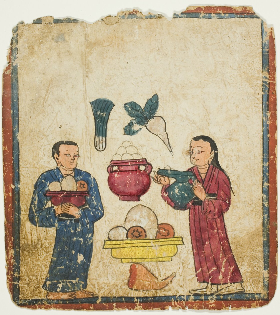 Présentation des offrandes, extraites d