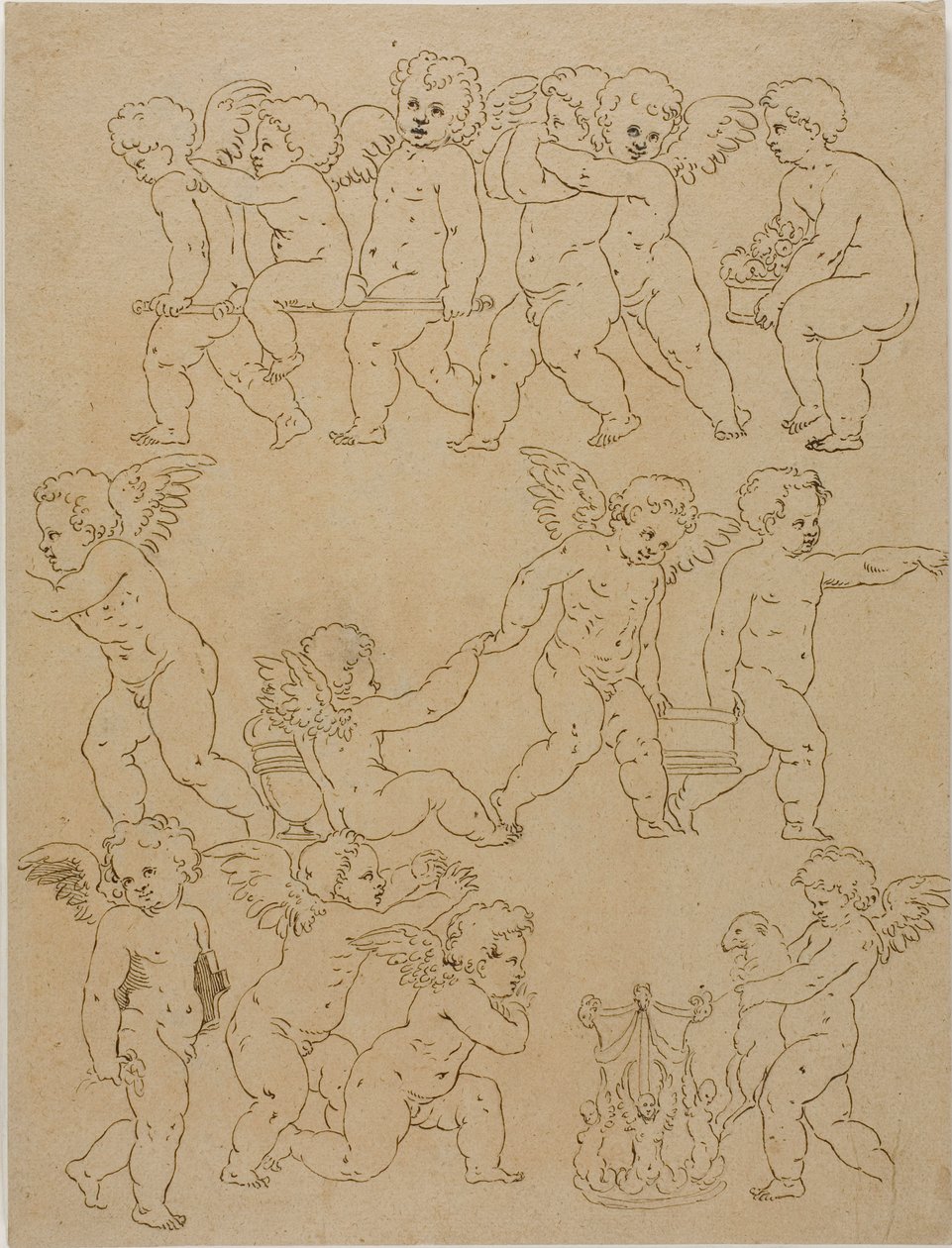 Putti accomplissant des tâches - Unknown artist