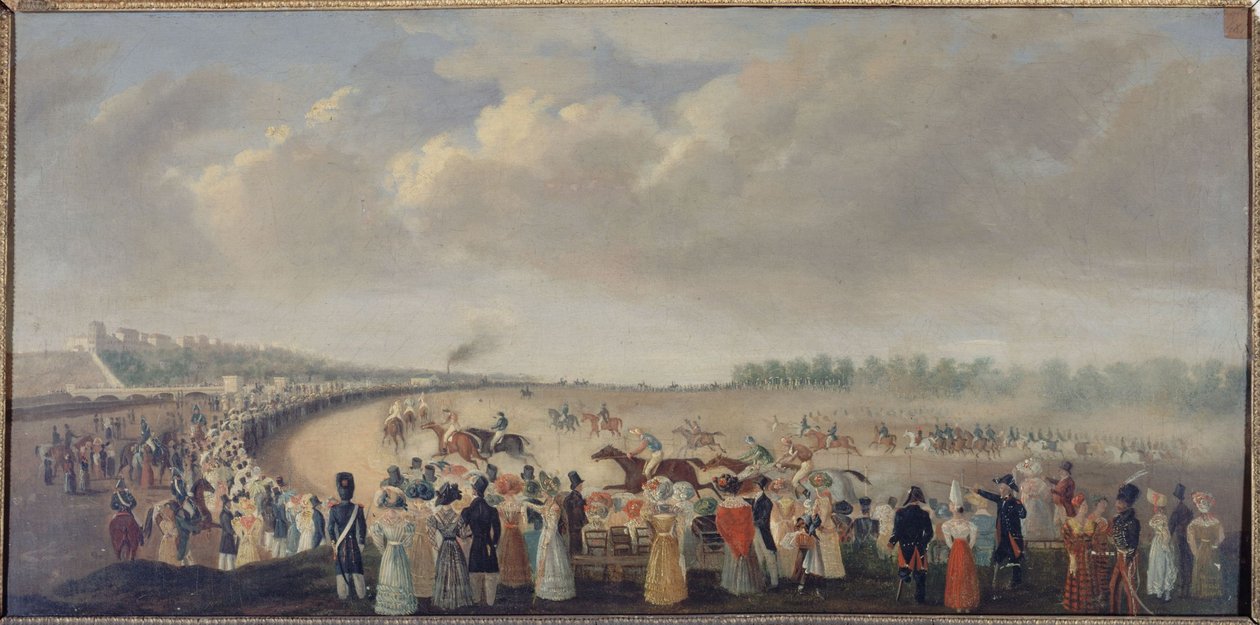 Courses au Champ-de-Mars, actuel 8e arrondissement, vers 1830 - Unknown artist