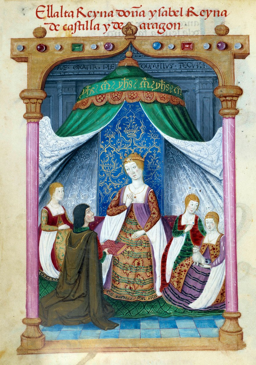 Représentation de la reine Isabelle du Portugal entourée de ses compagnes - Unknown artist