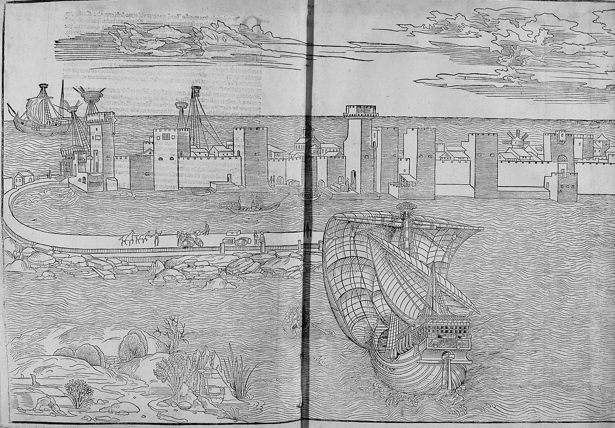 Rhodes - dans "Les Saintes Pérégrinations" par Bernard de Breydenbach - Unknown artist