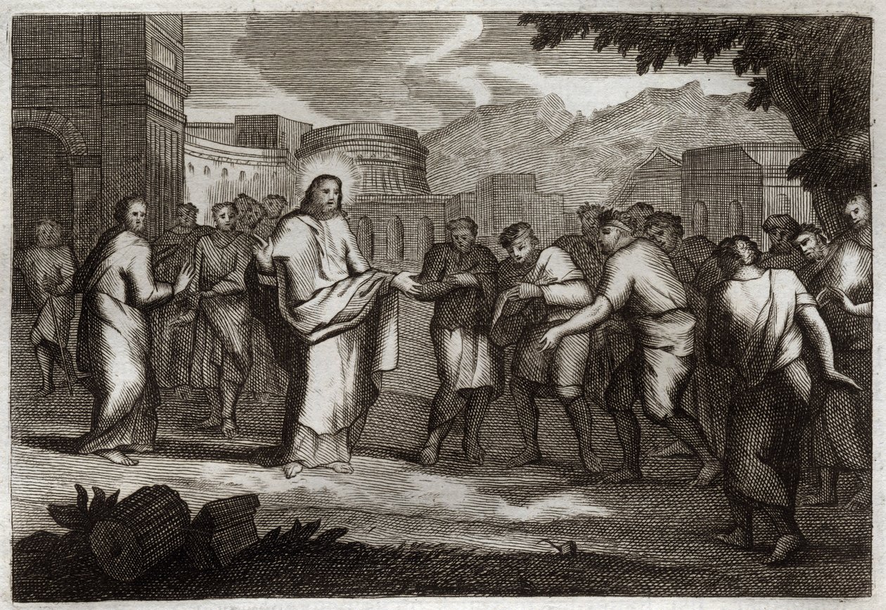 Bible de Royaumont, Nouveau Testament : Les dix lépreux. Illustration de 1811. - Unknown artist