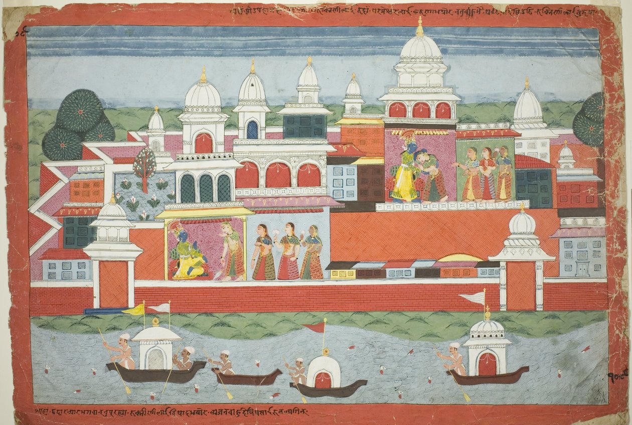 Rukmini demande à Krishna la permission de rendre visite à son frère Rukma, page d