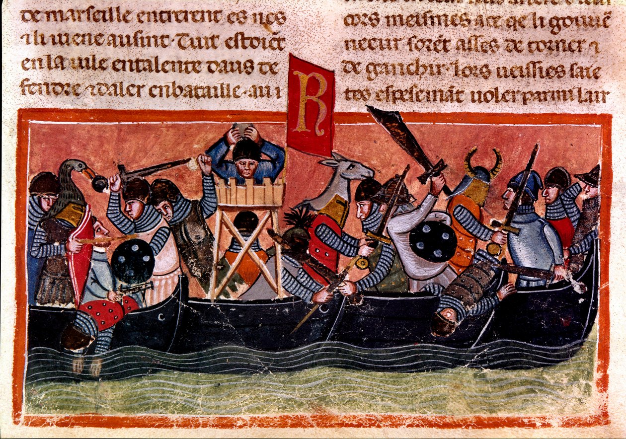 Scène de bataille navale Miniature d