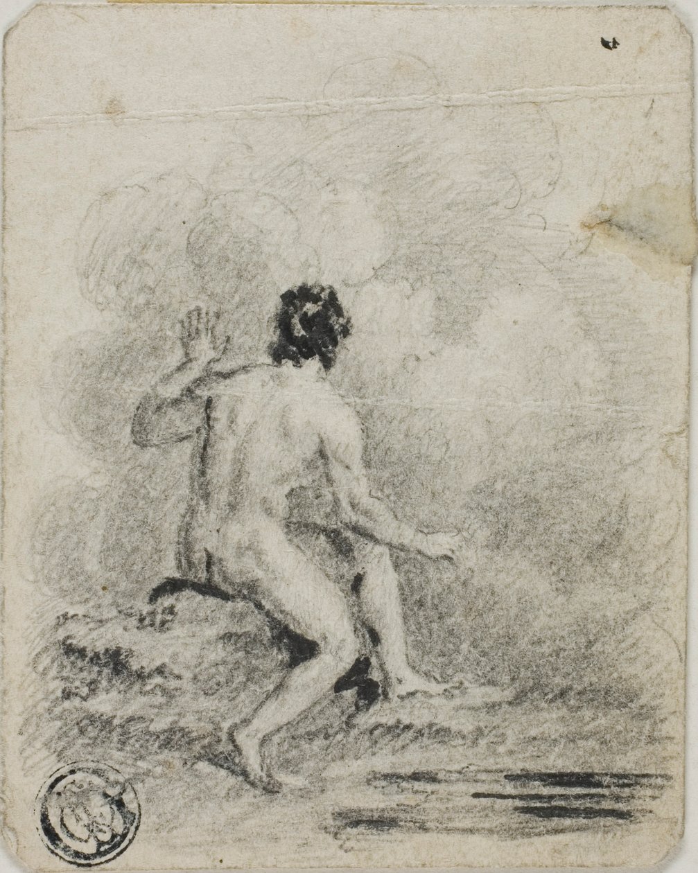 Homme nu assis - Unknown artist