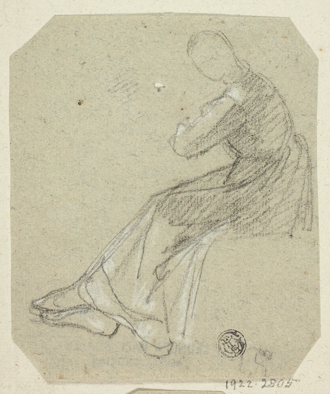 Femme assise de profil - Unknown artist