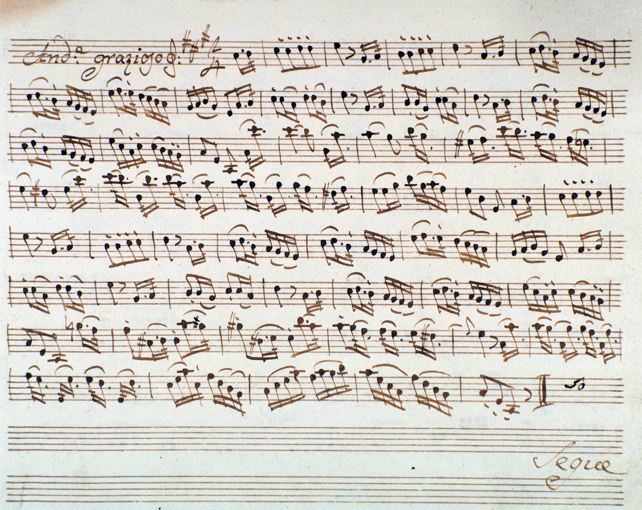 Page de partition pour le premier violon dans l