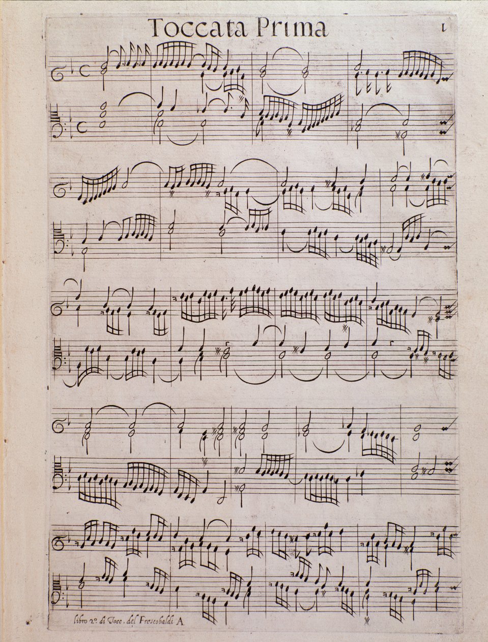 Page de partition du Deuxième livre de toccates par Girolamo Frescobaldi - Unknown artist