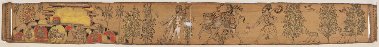 Shiva et ses adeptes retournent au mont Kailash (verso), d