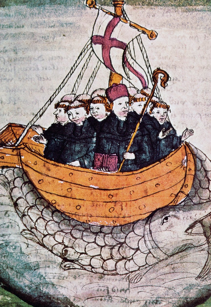 Saint Brendan sur une baleine - Unknown artist