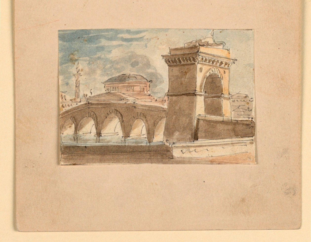 Décor de scène, pont sur l