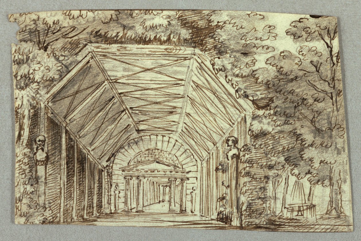 Décor de Scène, Pavillon de Jardin - Unknown artist