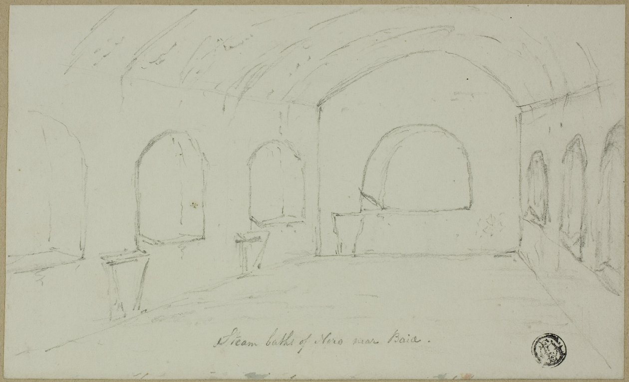 Bains de vapeur de Néron près de Baiae - Unknown artist